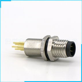 后锁M8公头PCB连接器