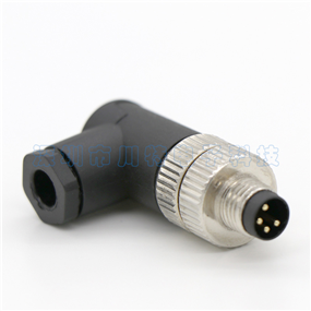 M8塑胶弯头连接器 公头