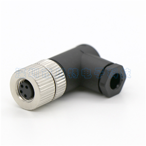 M8塑胶弯头连接器 母头