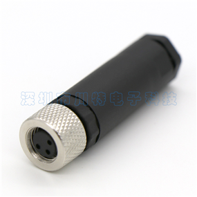 M8塑胶直头连接器 母头