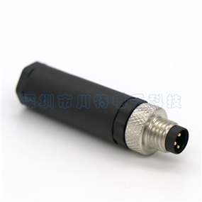 M8塑胶弯头连接器 公头